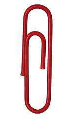 Image showing Red paper clip