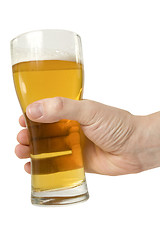 Image showing hand with full beer glass