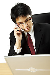 Image showing Busy businessman