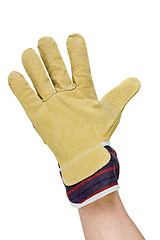 Image showing hand with work glove