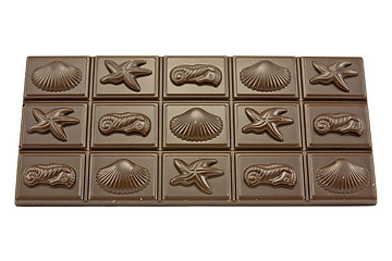 Image showing chocolate bar isolated on white background