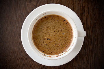 Image showing white cup with black coffee