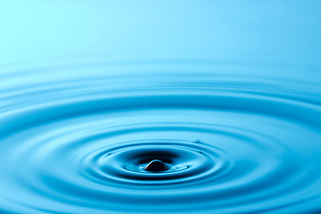 Image showing circles on the blue water 