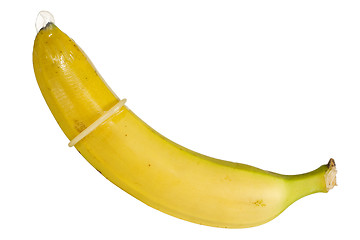 Image showing Banana in a condom