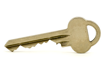 Image showing silver key on a white background