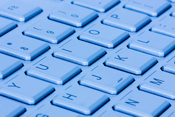 Image showing Blue computer keyboard 