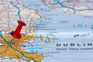 Image showing Dublin on the map