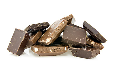 Image showing milk and dark chocolate