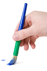 Image showing Paintbrush in hand