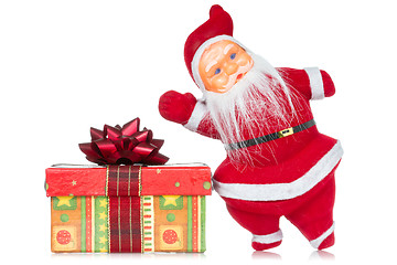 Image showing Santa claus with christmas gift 