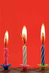 Image showing birthday candles in a cake