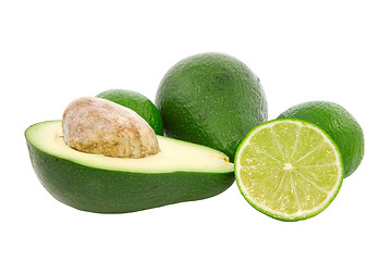 Image showing avocado and green lemon