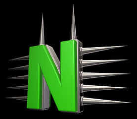 Image showing prickles letter n