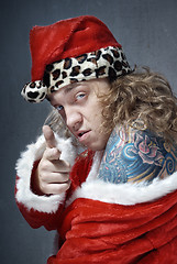 Image showing Santa with tattoo