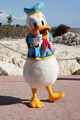 Image showing ORLANDO, FL- FEB 5:  Donald duck dressed as a captain walking ar