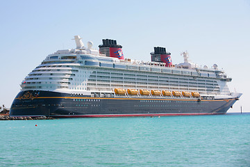 Image showing NASSAU-FEB 5: Disney Dream, a new cruise ship, enters in Nassau,