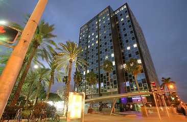 Image showing MIAMI - JAN 31: Famous Colony Art Deco street in Lincoln Road op