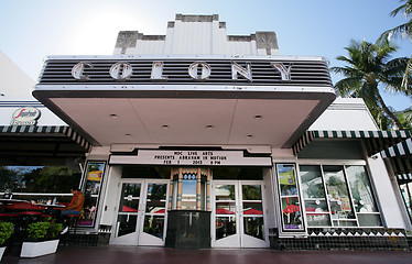 Image showing MIAMI, USA - FEB 1: Famous Colony Art Deco Theater renovated for