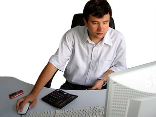 Image showing Man In His Office