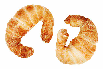 Image showing fresh and tasty croissant isolated on white background