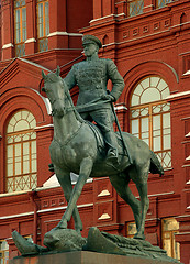 Image showing Marshal Zhukov's statue