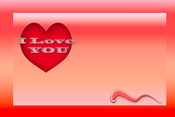 Image showing  Love greeting valentines day card  