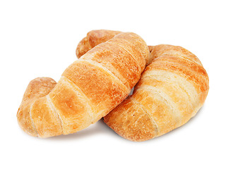 Image showing fresh and tasty croissant isolated on white background