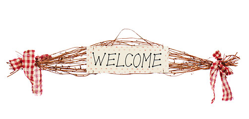 Image showing Welcome sign isolated on white background