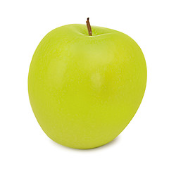 Image showing ripe green apple Isolated on a white background 