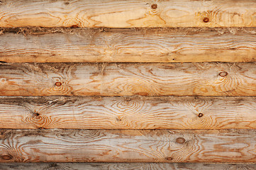 Image showing light pine wood logs background