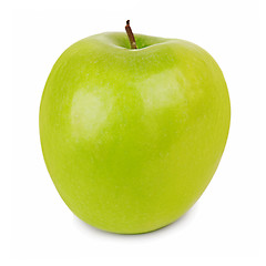 Image showing ripe green apple isolated on white background