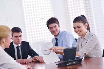 Image showing business people in a meeting at office