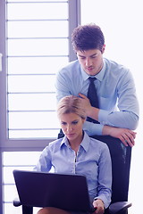 Image showing business people in a meeting at office