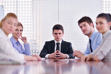 Image showing business people in a meeting at office