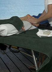 Image showing massage by the sea