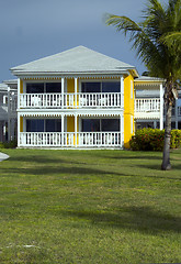 Image showing cabanas at a luxury resort tropical