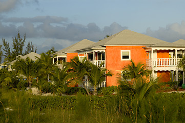 Image showing cabanas at a luxury resort tropical