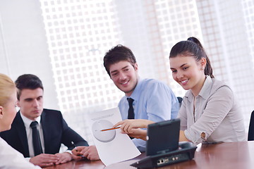 Image showing business people in a meeting at office