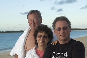 Image showing family at tropical resort