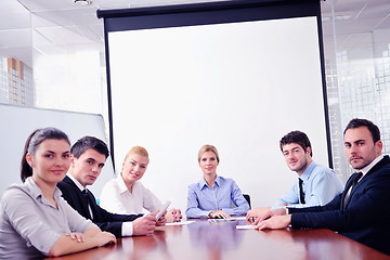 Image showing business people in a meeting at office