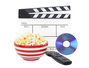 Image showing Movie and Popcorn