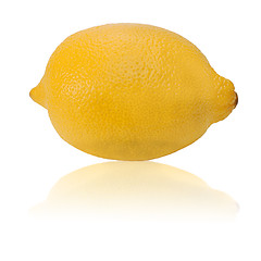 Image showing yellow ripe lemon isolated on a white background