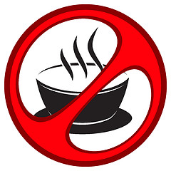 Image showing sign prohibiting drinks