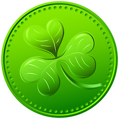 Image showing Vector green clover. symbol of St. Patrick's Day