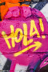 Image showing graffiti word Hola