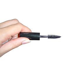 Image showing Hand holding a Mascara Wand