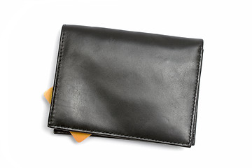 Image showing Black wallet and Credit card