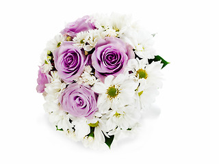 Image showing colorful flower wedding bouquet for bride arrangement centerpiec