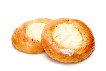 Image showing Fresh buns muffins with cheese for breakfast