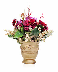 Image showing colorful flower bouquet from artificial flowers arrangement cent